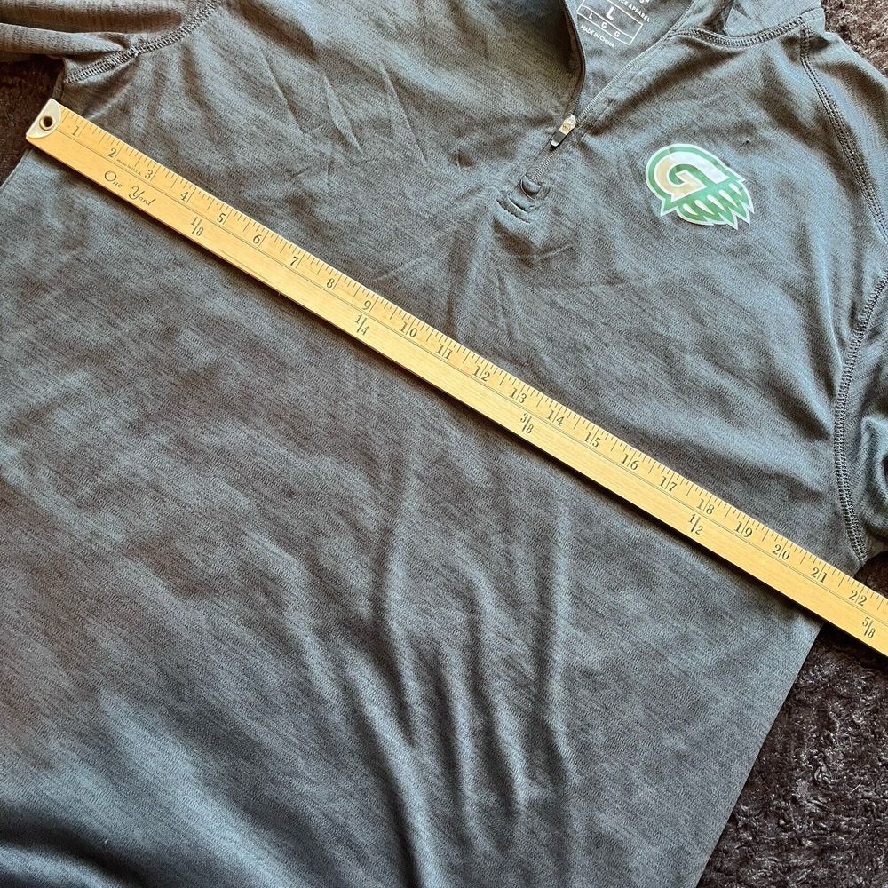 Georgia Gwinnett Grizzlies GGC Long‎ Sleeve 1/4 Zip Gray Pullover Shirt Mens L - Picture 6 of 7